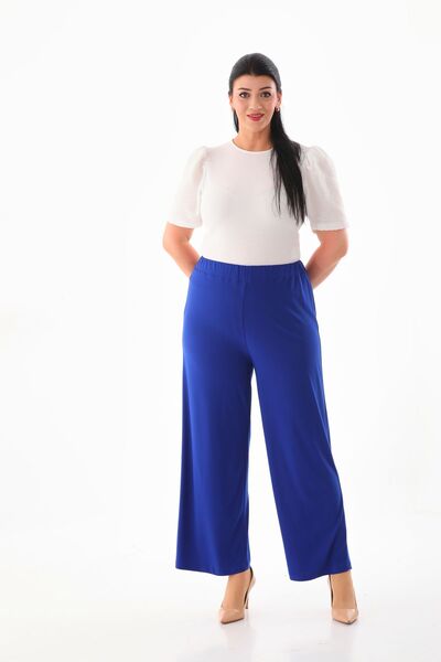 KIRIŞIK Plus Size Lycra Sendy Fabric STRETCH COMFORTABLE FABRIC PANTS 3076