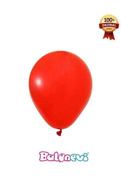 BalonEvi 100 Pieces Red 12'' Printed Balloons