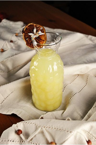 Purelegant 6 Pieces 350 ml - Glass Carafe Lemonade and Bead Shaped Cocktail Glass