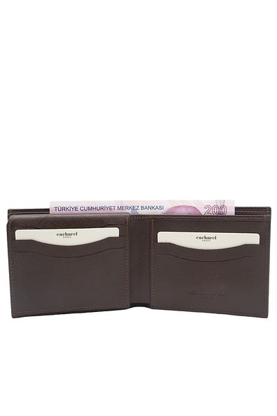 Cacharel Мъжки кожен портфейл, кафяв, зима - 2363W18