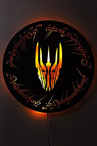 Mony Tasarım Yüzüklerin Efendisi Sauron Orta Dünya Led Tablo