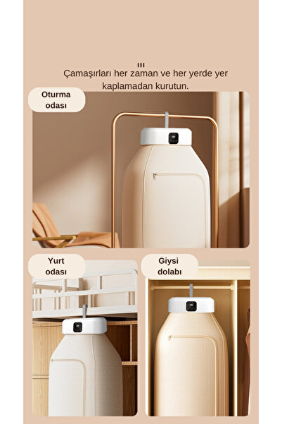 Goldenowl Taşınabilir Katlanabilir Portatif Askılı Çamaşır Kurutma Makinesi