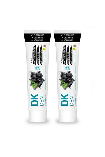 Dermokil Dk Dent Activated Carbon Fluorine-free Toothpaste - 75ml Set of 2