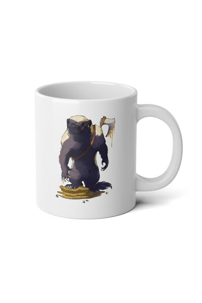 IVART Bal Porsuk-Bal Porsuğu-Porsuk  Baskılı Premium Porselen Kupa Bardak