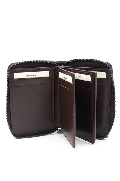 Cacharel Unisex Καφέ Δερμάτινο Πορτοφόλι - A.Shell Model 24375A4K