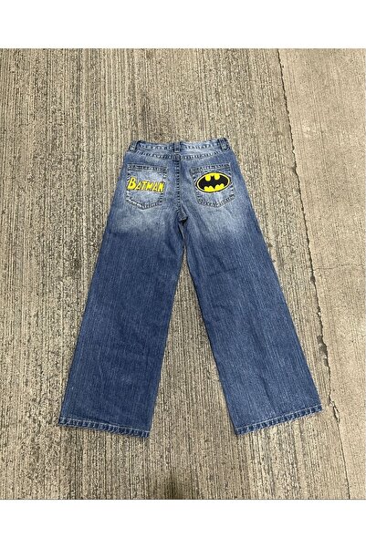 1blood Batman Baggy Mavi Retro Pantolon