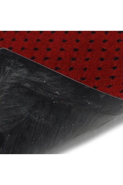 Stepmat سجادة باب أمامية مضادة للرطوبة من مادة PVC للتحكم في الغبار المرقط باللون الأحمر