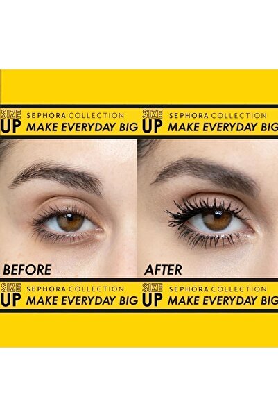 SEPHORA Size Up Maskara Ekstra Büyük Hacimli Kirpikler Anında Ekstra Hacim Veren Maskara (14 Ml)