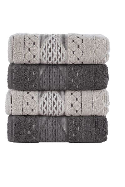 Dantela 4-Piece Jacquard Cotton Towel - 50x90 Code 8942