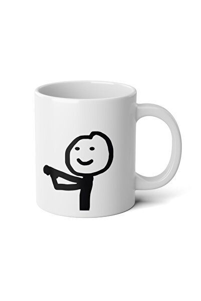 IVART Hareket Çeken Adam Baskılı Premium Porselen kupa bardak - Nah