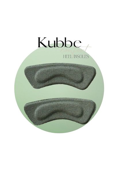 kubbe Green Oval Heeled Shoes - Anti-Knock, Adhesive Sponge and Heel Cushion Pad
