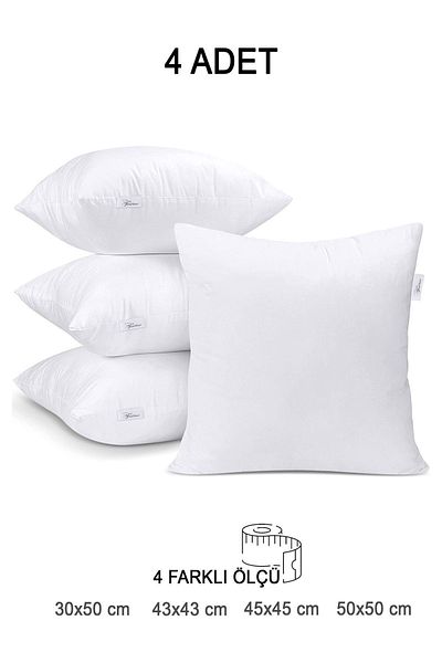 Vionel Home 4 bucăți premium pernă pătrată pernă interioară pernă pentru scaun umplută cu fibre de calitate 1, 45x45,43x43,30x50,50x50