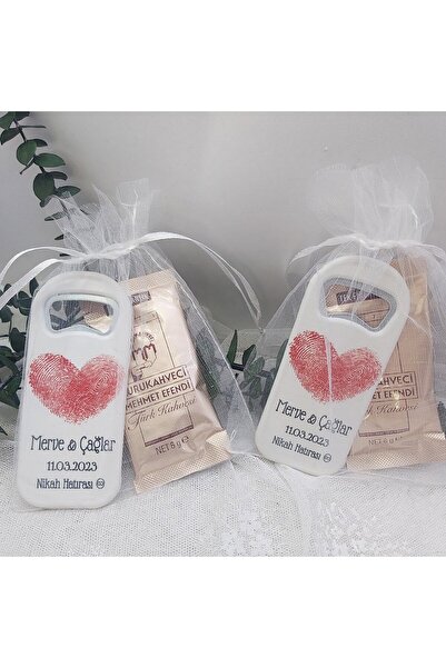 Hayaller Dükkanı 30 Adet Nikah Şekeri Tül Kese Içinde Dikey Açacak Ve Türk Ka...