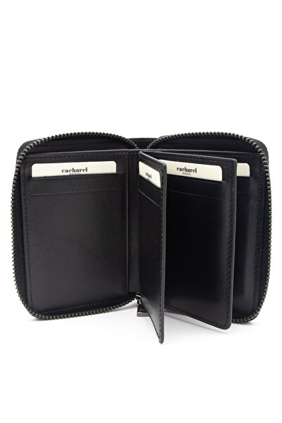 Cacharel Unisex Black Analin Leather Wallet - 24375a55