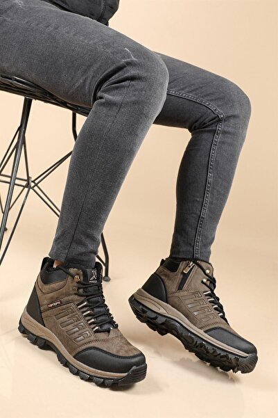 KAMİLKUNDURA Unisex Vizon Içi Yünlü Fermuarlı Bot X Step