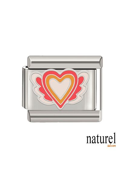 Naturel Tılsım Italian Stainless Steel 9mm Love Series Charm