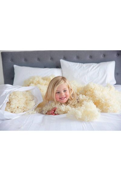 Sinada 1 Wool BabY Pillow - 100% Organic Wool, 82 Strands and 100 Cotton, 35x45cm