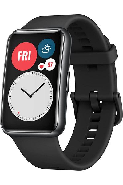 Huawei WATCH FIT Smartwatch: Slim Body, 1.64” AMOLED, Quick-Workout, 10 Days Battery life, SpO2,  Black
