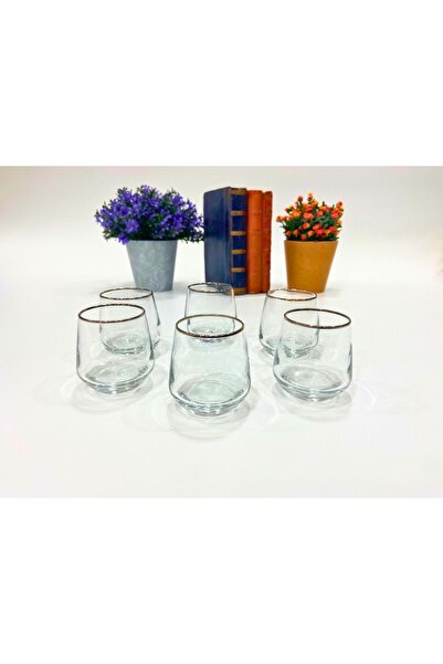 Ornamenti Platin Kahve Yanı Su Bardağı 6'lı 95 ml Hediyelik Sunumluk, Zemzem