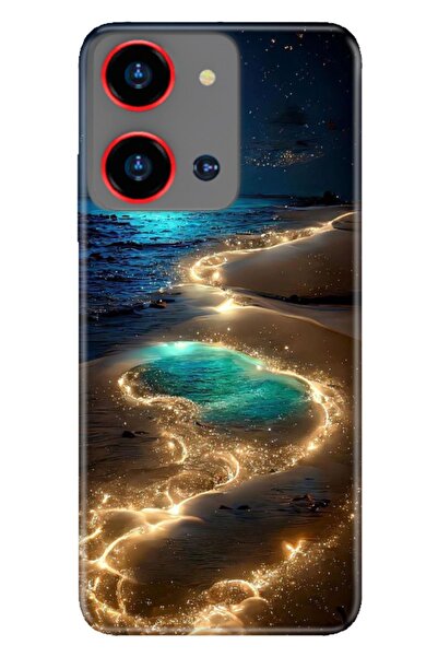 Reeder S19 Max Pro S Zoom Kılıf Resimli Desenli Silikon Golden Beach