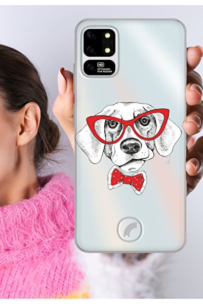 Reeder S19 Max - S19 Max L Kılıf Şeffaf Silikon Baskılı Dog Reds