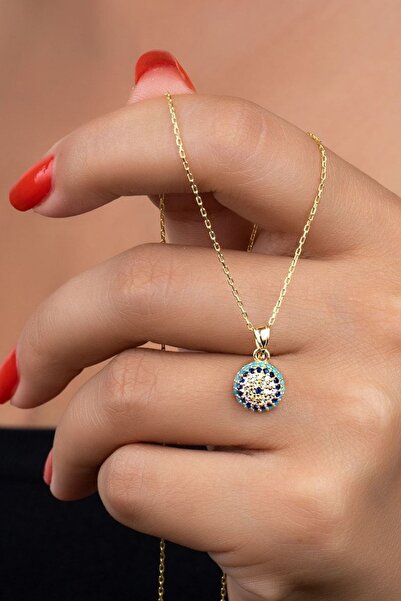 Silvano Jewelry 925 Ayar Gold Göz Nazarlı Gümüş Kolye