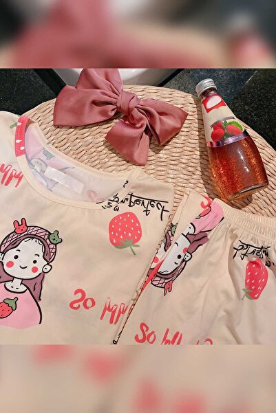 PEMBİŞ HOMEWEAR New Strawberry Süpersoft Pijama Takımı