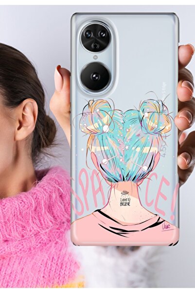 Reeder S19 Max Pro S Edge Kılıf Şeffaf Silikon Baskılı SpaceGirl