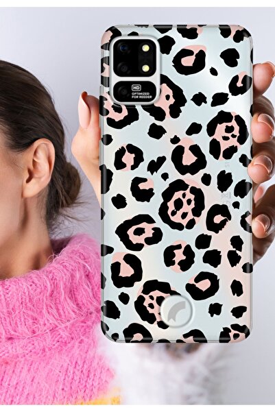 Reeder S19 Max - S19 Max L Kılıf Şeffaf Silikon Kapak Leopar