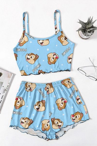 PEMBİŞ HOMEWEAR Sada pyžama s potiskem Ardilla Favela Trend Trappy Shorts Squirrel Poom