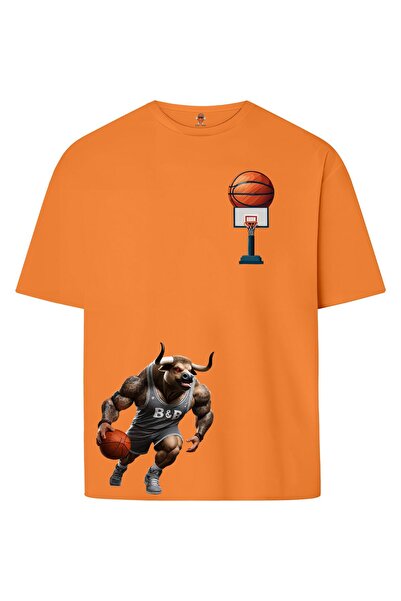 BookOrBook Basketbull Unisex υφαντό άνετο μπλουζάκι - διπλό νήμα, 100% βαμβάκι