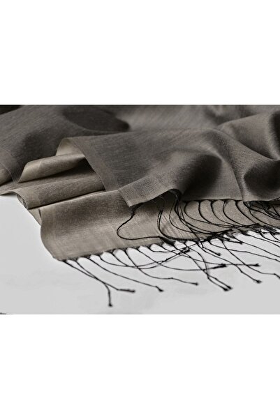 KROREN Ipeksı Şal - Siyah-vizon