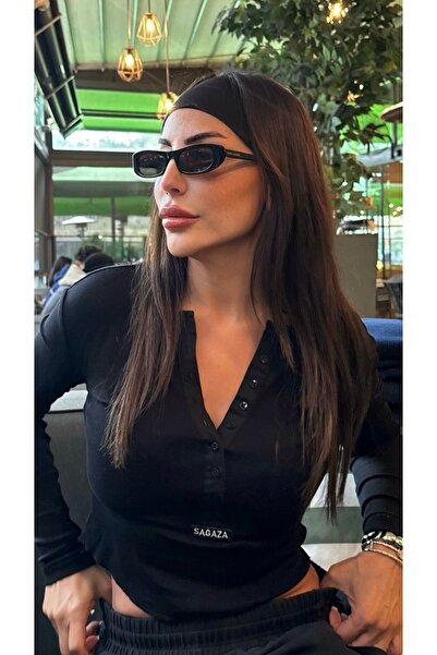 TwinsSis Store Γυναικεία μοντέρνα μπαντάνα από μαύρο βαμβάκι