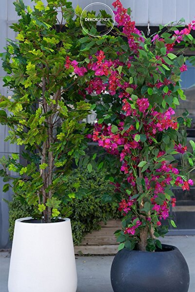 Dekorsende Yapay Fuşya Begonvil Ağacı 170 Cm