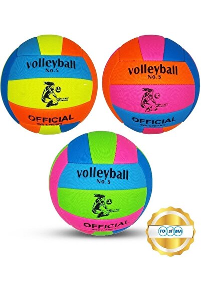 Tosima كرة طائرة مخيطة مقاس 5، كرة طائرة ناعمة الملمس، كرة طائرة ملونة