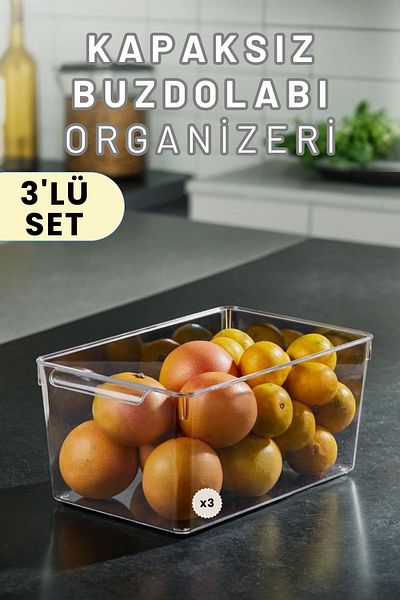 Espas Home Set of 3 Refrigerator and Cabinet Organizer - Without Cover (Maxi)