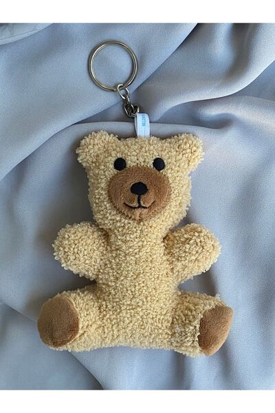 TwinsSis Store سلسلة مفاتيح لطيفة من القطيفة على شكل دمية دب وإكسسوارات حقيبة