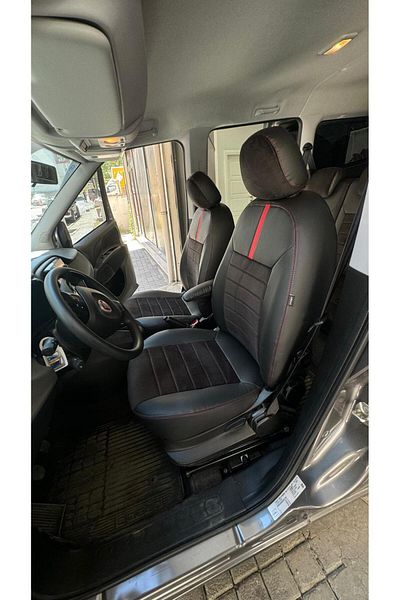 Fiat غطاء مقعد السيارة متوافق مع سيارة فيات دوبلو 2011-2022