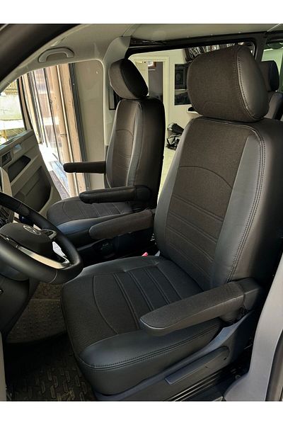 Volkswagen غطاء مقعد السيارة المتوافق مع TRANSPORTER 4+1 بين 2015-2024 T6-T7