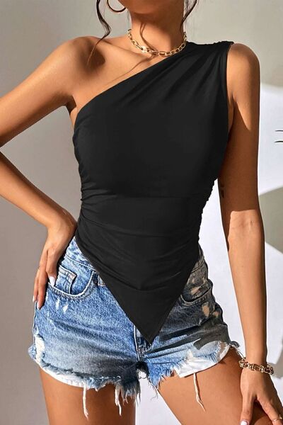 Edela Bluză cu un singur umăr cu tăietură asimetrică - EDL-4049