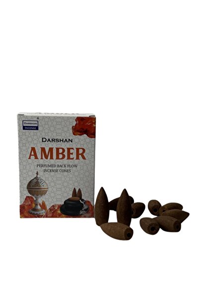Darshan Incense Amber Geri Akış (BACK FLOW) Tütsü 10 Adet