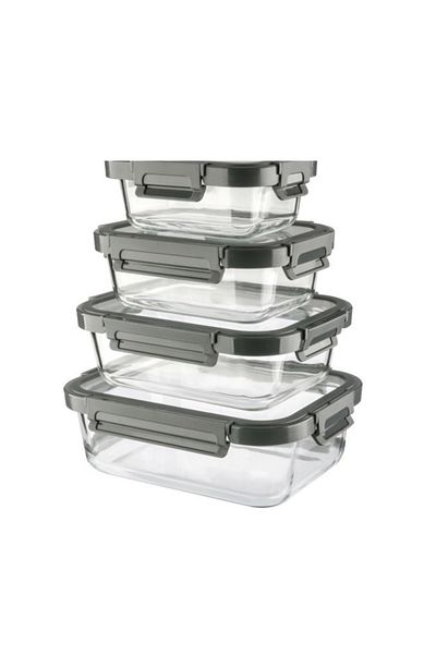 GÖNÜL 4-piece Borosilicate Glass Storage Set - 100% Leakproof