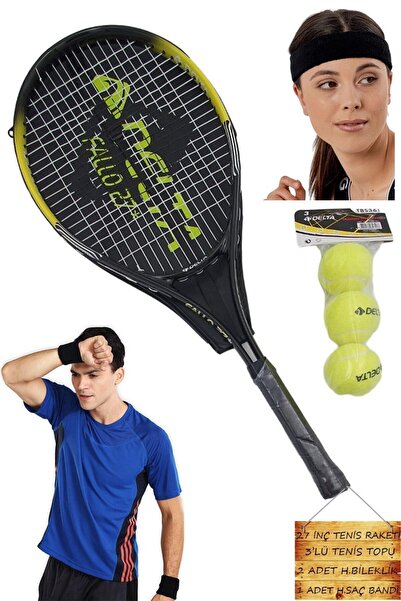 Tosima 27 İnç Tenis Raketi Seti L2 Grip Taşıma Çantalı 3 Adet Tenis Topu Havl...