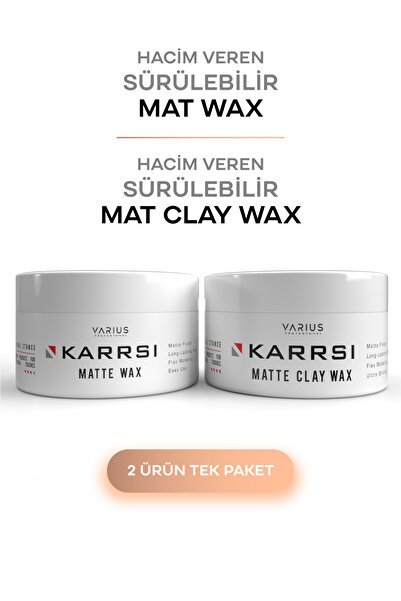 VARİUS PROFESYONEL Saç Şekillendirici Mat Wax 100 ml ve Saç Şekillendirici Ma...