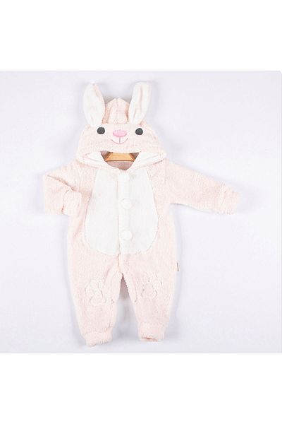 The Cloudish Shop Plush Astronaut Baby Jumpsuit with Rabbit Ears - Hooded