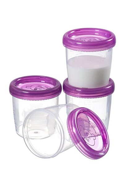 Kosova Blackstone 4-Piece Baby Breast Milk and Food Storage Container