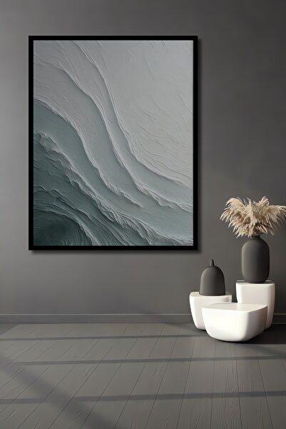 Teona Ahşap Dekoratif Ahşap Tablo Soyut Kabartma Görünümlü Alçı Sanatı Dijital Baskı Duvar Dekoru