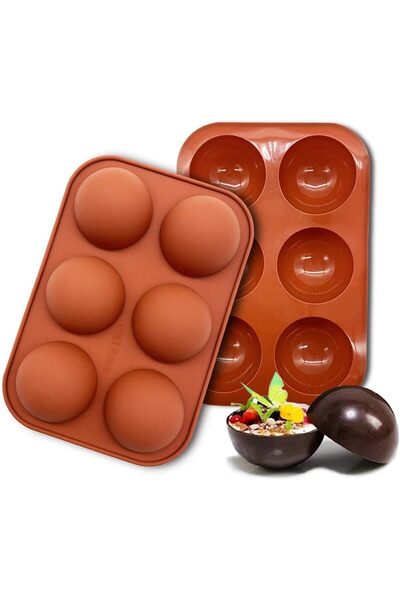 Tinky Winky 6 Delikli Silikon Kalıp Çikolata, Kek, Puding için, El Yapımı Sab...