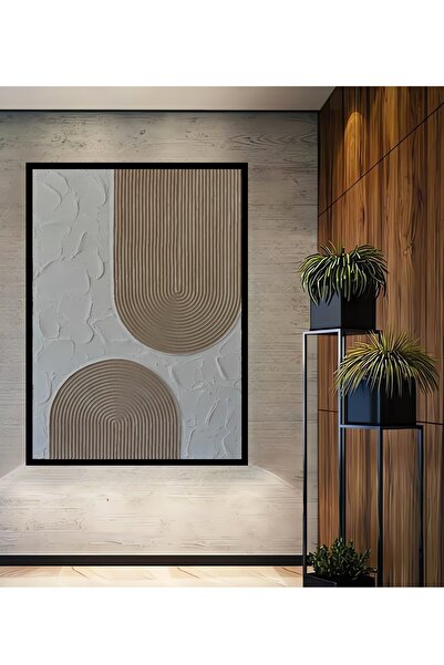 Teona Ahşap Dekoratif Ahşap Tablo Dijital Baskı Kabartma Görünümlü Alçı Sanatı Duvar Dekor