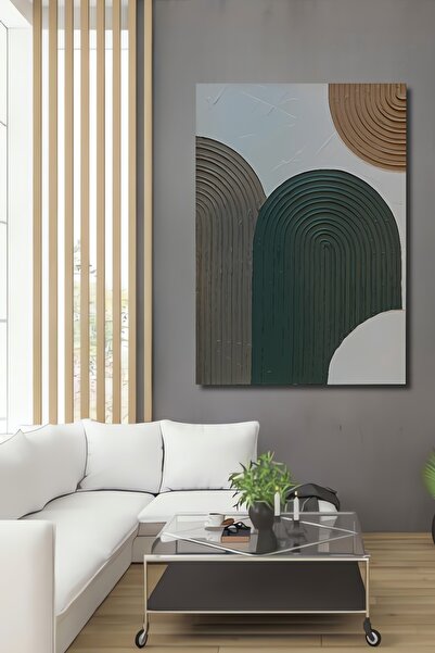 Teona Ahşap Dekoratif Ahşap Tablo Soyut Kabartma Efektli Duvar